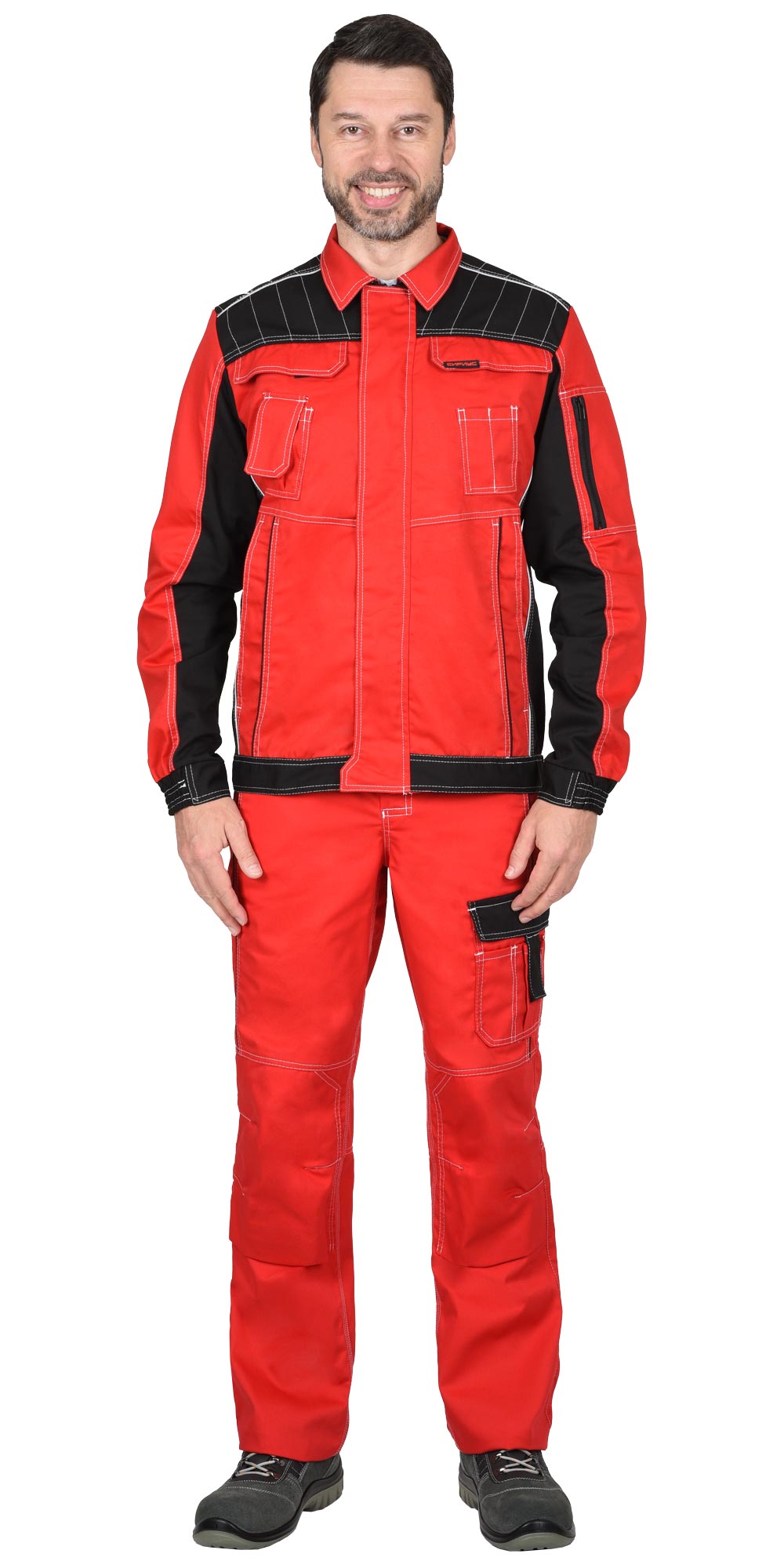 Куртка СИРИУС-ПРЕСТИЖ кор., красная с черным Куртка СИРИУС-ПРЕСТИЖ кор., красная с черным